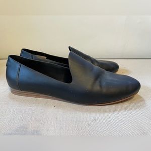 Black Toms vegan leather loafers